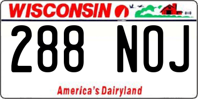 WI license plate 288NOJ
