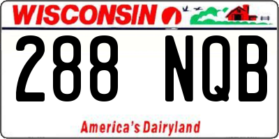 WI license plate 288NQB