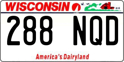 WI license plate 288NQD