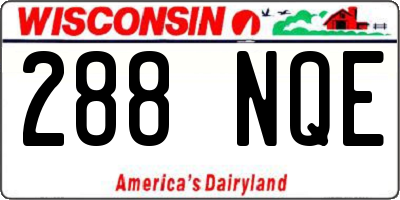 WI license plate 288NQE