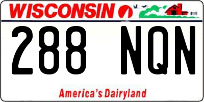 WI license plate 288NQN