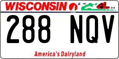 WI license plate 288NQV