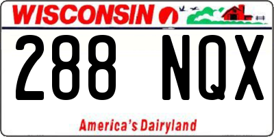 WI license plate 288NQX
