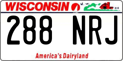 WI license plate 288NRJ