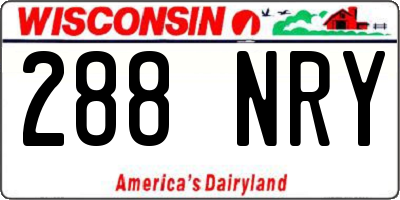 WI license plate 288NRY