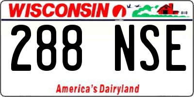 WI license plate 288NSE
