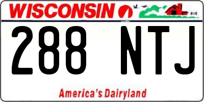 WI license plate 288NTJ