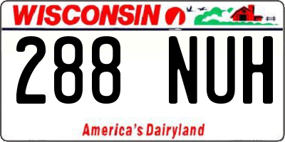 WI license plate 288NUH