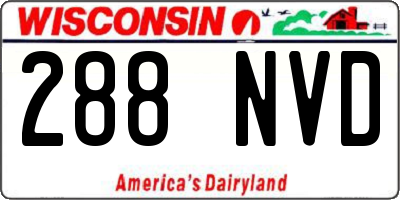 WI license plate 288NVD