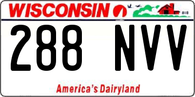 WI license plate 288NVV