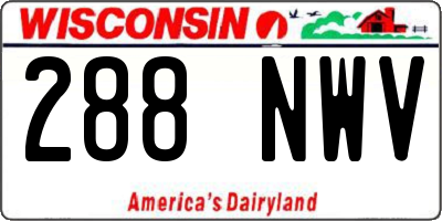 WI license plate 288NWV