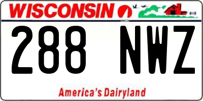 WI license plate 288NWZ