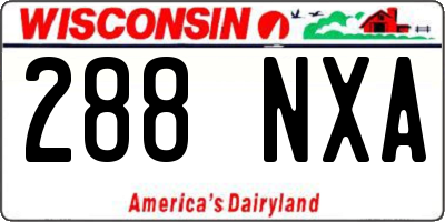 WI license plate 288NXA