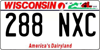 WI license plate 288NXC