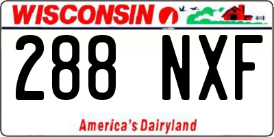 WI license plate 288NXF