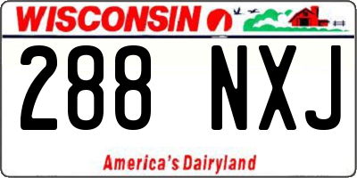 WI license plate 288NXJ