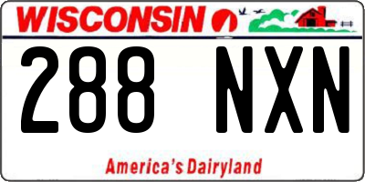WI license plate 288NXN