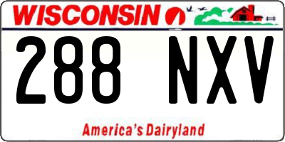 WI license plate 288NXV