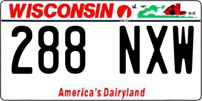 WI license plate 288NXW