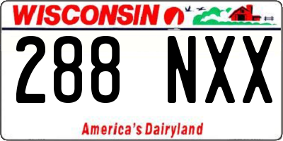 WI license plate 288NXX