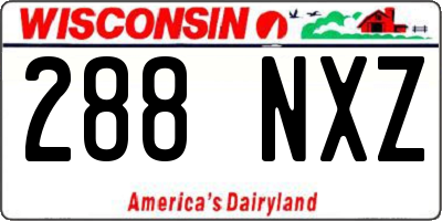 WI license plate 288NXZ
