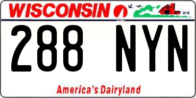 WI license plate 288NYN