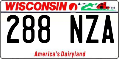 WI license plate 288NZA