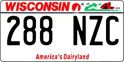 WI license plate 288NZC