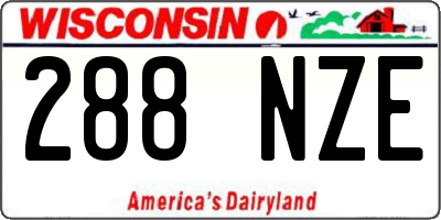 WI license plate 288NZE