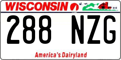 WI license plate 288NZG