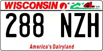 WI license plate 288NZH