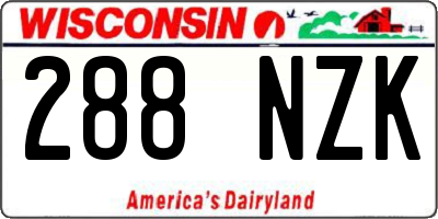 WI license plate 288NZK