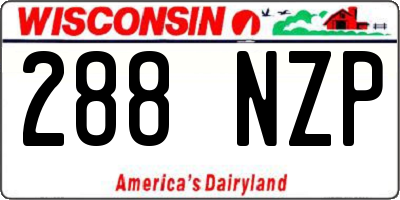 WI license plate 288NZP