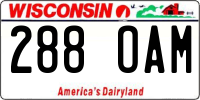WI license plate 288OAM