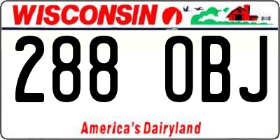 WI license plate 288OBJ