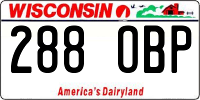 WI license plate 288OBP