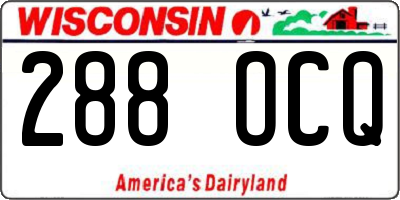 WI license plate 288OCQ