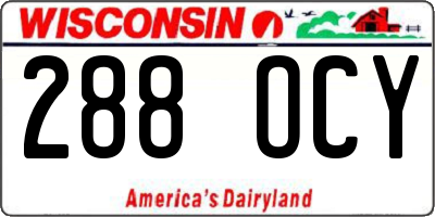 WI license plate 288OCY