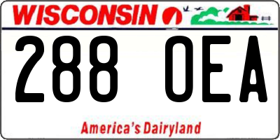 WI license plate 288OEA