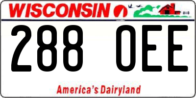 WI license plate 288OEE