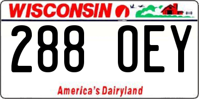 WI license plate 288OEY