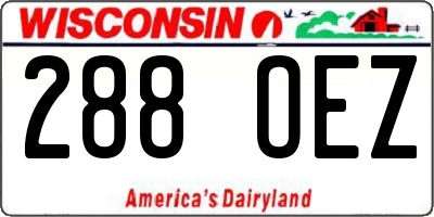 WI license plate 288OEZ