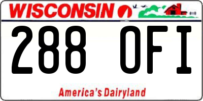 WI license plate 288OFI