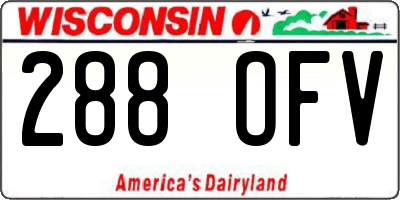 WI license plate 288OFV