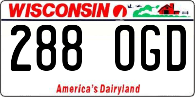 WI license plate 288OGD