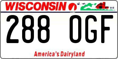 WI license plate 288OGF