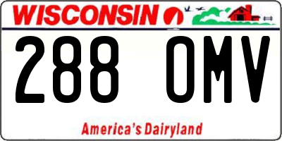 WI license plate 288OMV