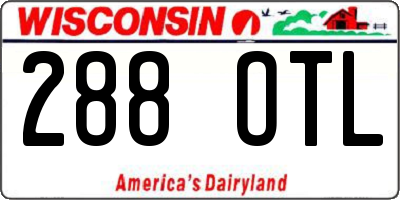 WI license plate 288OTL