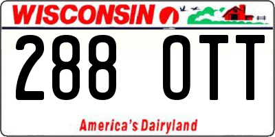 WI license plate 288OTT