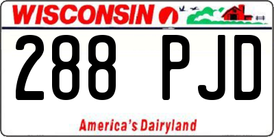 WI license plate 288PJD